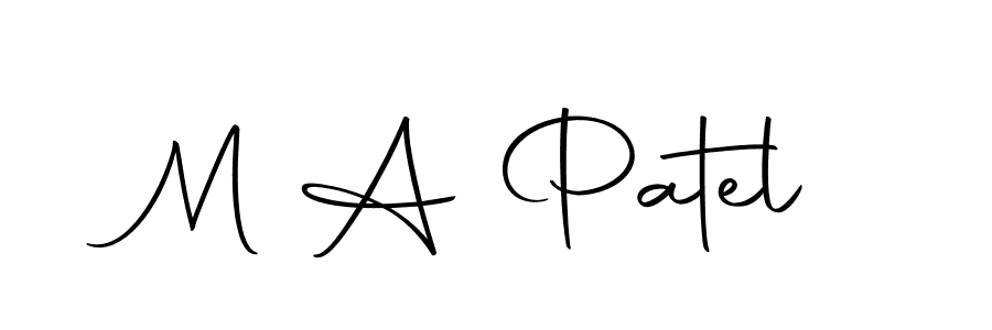 Make a beautiful signature design for name M A Patel. With this signature (Autography-DOLnW) style, you can create a handwritten signature for free. M A Patel signature style 10 images and pictures png