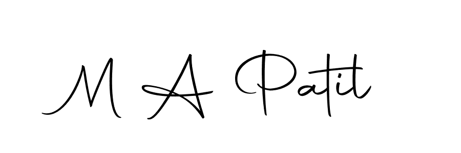 Create a beautiful signature design for name M A Patil. With this signature (Autography-DOLnW) fonts, you can make a handwritten signature for free. M A Patil signature style 10 images and pictures png