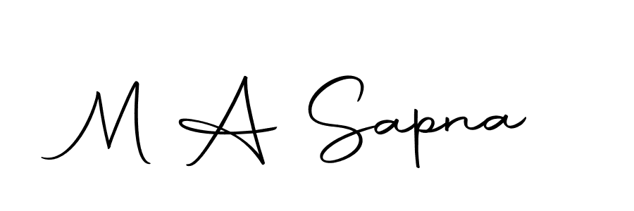 Make a beautiful signature design for name M A Sapna. Use this online signature maker to create a handwritten signature for free. M A Sapna signature style 10 images and pictures png