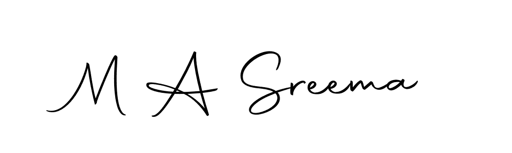 The best way (Autography-DOLnW) to make a short signature is to pick only two or three words in your name. The name M A Sreema include a total of six letters. For converting this name. M A Sreema signature style 10 images and pictures png