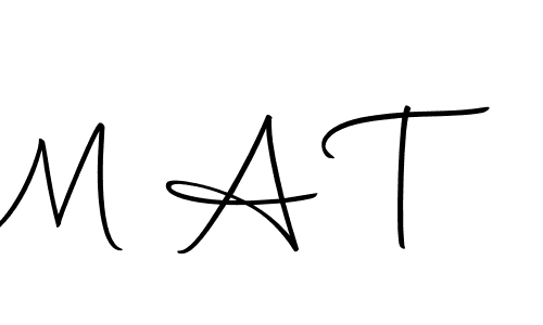 Design your own signature with our free online signature maker. With this signature software, you can create a handwritten (Autography-DOLnW) signature for name M A T. M A T signature style 10 images and pictures png