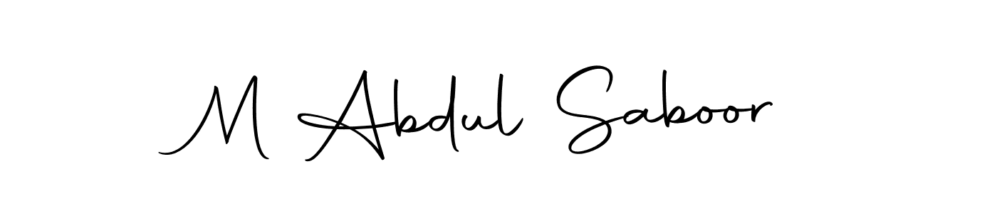 Make a beautiful signature design for name M Abdul Saboor. With this signature (Autography-DOLnW) style, you can create a handwritten signature for free. M Abdul Saboor signature style 10 images and pictures png