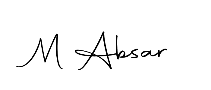 Design your own signature with our free online signature maker. With this signature software, you can create a handwritten (Autography-DOLnW) signature for name M Absar. M Absar signature style 10 images and pictures png