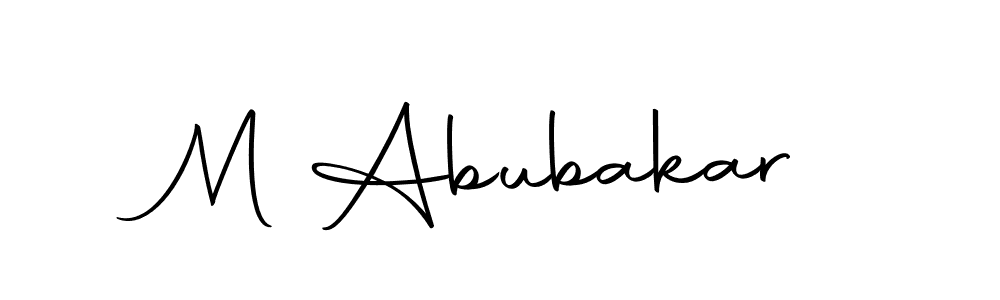 Make a beautiful signature design for name M Abubakar. With this signature (Autography-DOLnW) style, you can create a handwritten signature for free. M Abubakar signature style 10 images and pictures png