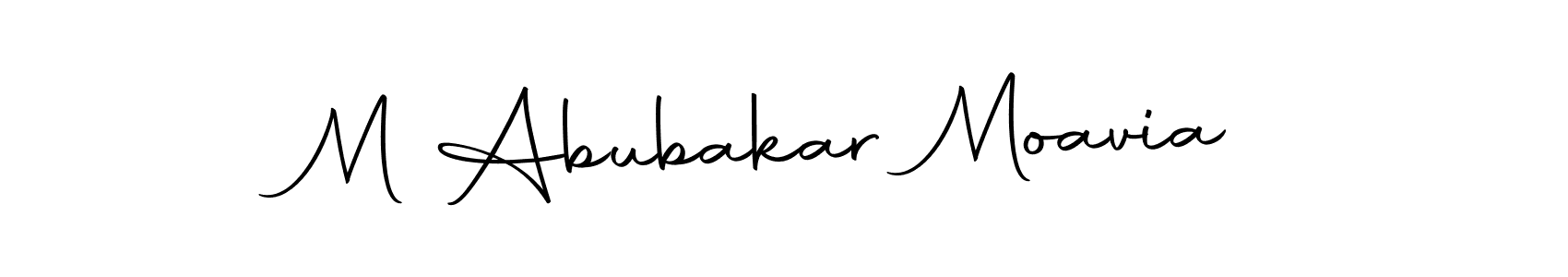 Create a beautiful signature design for name M Abubakar Moavia. With this signature (Autography-DOLnW) fonts, you can make a handwritten signature for free. M Abubakar Moavia signature style 10 images and pictures png