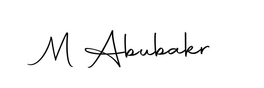 Use a signature maker to create a handwritten signature online. With this signature software, you can design (Autography-DOLnW) your own signature for name M Abubakr. M Abubakr signature style 10 images and pictures png