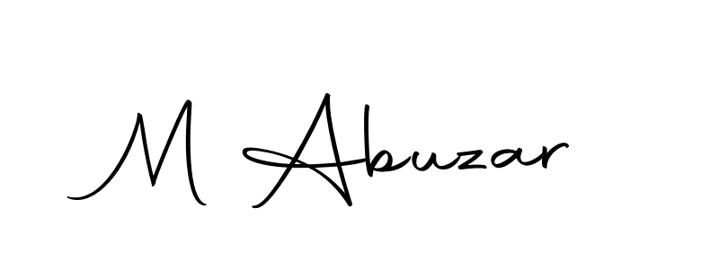 Make a beautiful signature design for name M Abuzar. Use this online signature maker to create a handwritten signature for free. M Abuzar signature style 10 images and pictures png