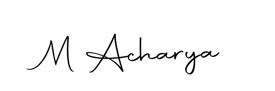 The best way (Autography-DOLnW) to make a short signature is to pick only two or three words in your name. The name M Acharya include a total of six letters. For converting this name. M Acharya signature style 10 images and pictures png