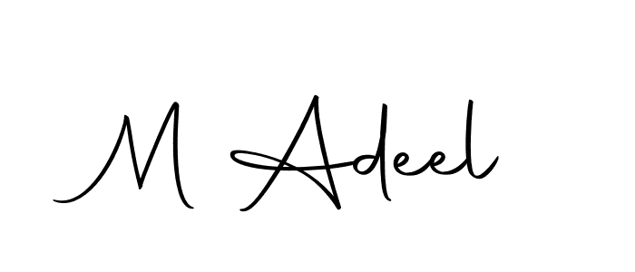 Create a beautiful signature design for name M Adeel. With this signature (Autography-DOLnW) fonts, you can make a handwritten signature for free. M Adeel signature style 10 images and pictures png