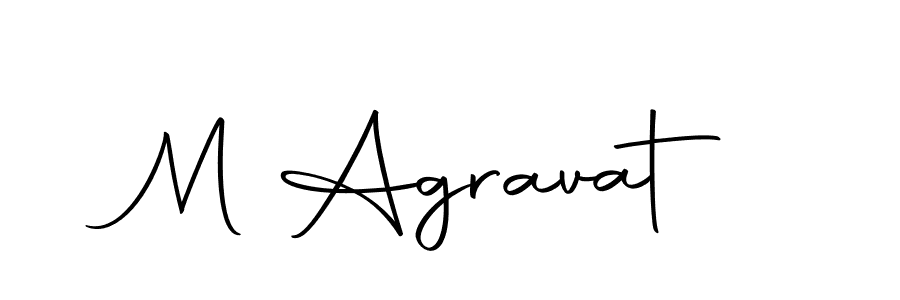 The best way (Autography-DOLnW) to make a short signature is to pick only two or three words in your name. The name M Agravat include a total of six letters. For converting this name. M Agravat signature style 10 images and pictures png