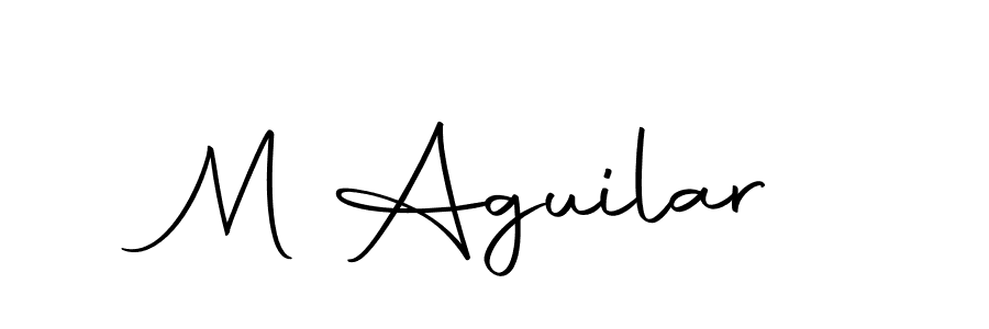 Design your own signature with our free online signature maker. With this signature software, you can create a handwritten (Autography-DOLnW) signature for name M Aguilar. M Aguilar signature style 10 images and pictures png