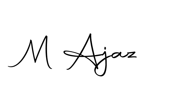 The best way (Autography-DOLnW) to make a short signature is to pick only two or three words in your name. The name M Ajaz include a total of six letters. For converting this name. M Ajaz signature style 10 images and pictures png