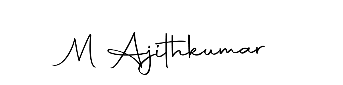 M Ajithkumar stylish signature style. Best Handwritten Sign (Autography-DOLnW) for my name. Handwritten Signature Collection Ideas for my name M Ajithkumar. M Ajithkumar signature style 10 images and pictures png