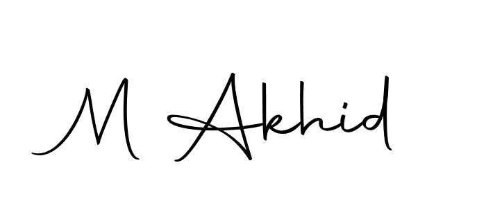 How to make M Akhid name signature. Use Autography-DOLnW style for creating short signs online. This is the latest handwritten sign. M Akhid signature style 10 images and pictures png