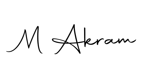 How to make M Akram name signature. Use Autography-DOLnW style for creating short signs online. This is the latest handwritten sign. M Akram signature style 10 images and pictures png