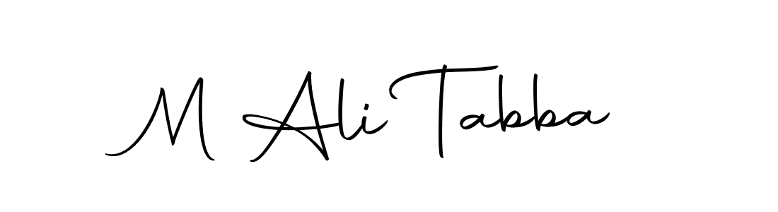 Create a beautiful signature design for name M Ali Tabba. With this signature (Autography-DOLnW) fonts, you can make a handwritten signature for free. M Ali Tabba signature style 10 images and pictures png