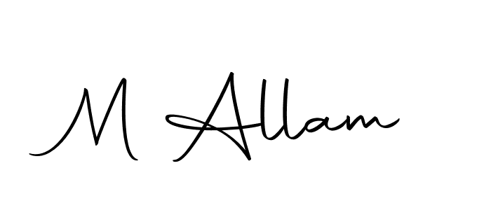 How to make M Allam name signature. Use Autography-DOLnW style for creating short signs online. This is the latest handwritten sign. M Allam signature style 10 images and pictures png