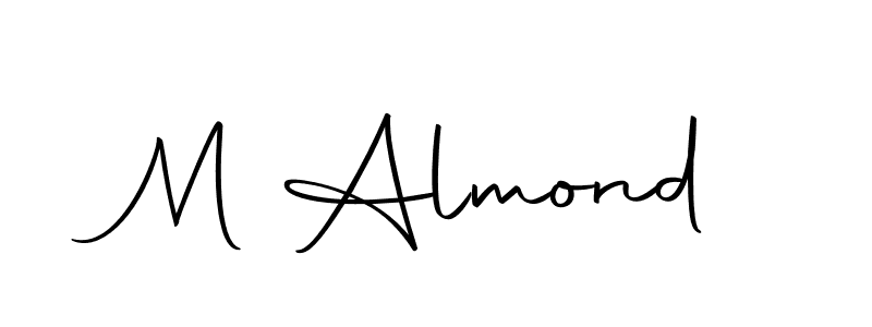 You should practise on your own different ways (Autography-DOLnW) to write your name (M Almond) in signature. don't let someone else do it for you. M Almond signature style 10 images and pictures png