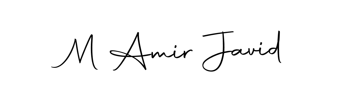 Use a signature maker to create a handwritten signature online. With this signature software, you can design (Autography-DOLnW) your own signature for name M Amir Javid. M Amir Javid signature style 10 images and pictures png