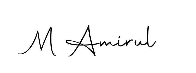 Create a beautiful signature design for name M Amirul. With this signature (Autography-DOLnW) fonts, you can make a handwritten signature for free. M Amirul signature style 10 images and pictures png