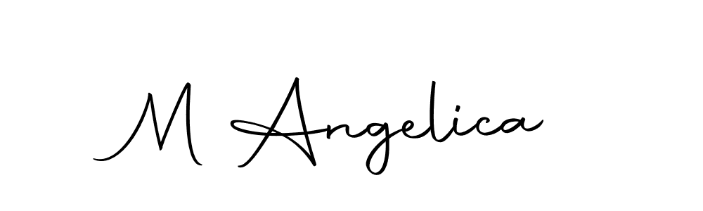 The best way (Autography-DOLnW) to make a short signature is to pick only two or three words in your name. The name M Angelica include a total of six letters. For converting this name. M Angelica signature style 10 images and pictures png