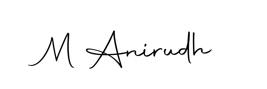 Design your own signature with our free online signature maker. With this signature software, you can create a handwritten (Autography-DOLnW) signature for name M Anirudh. M Anirudh signature style 10 images and pictures png
