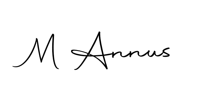 Design your own signature with our free online signature maker. With this signature software, you can create a handwritten (Autography-DOLnW) signature for name M Annus. M Annus signature style 10 images and pictures png