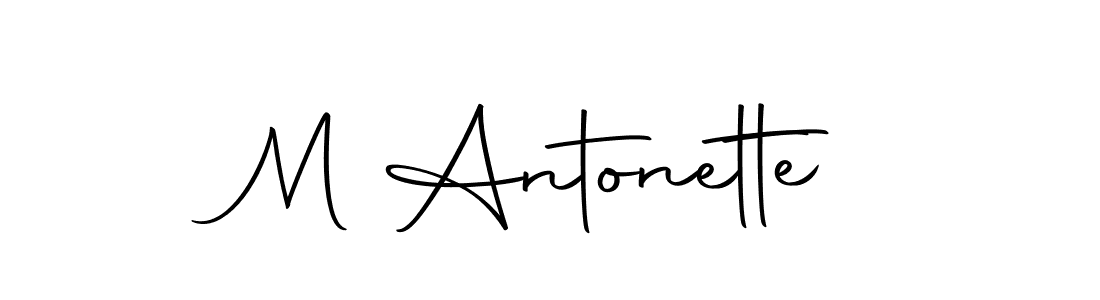Use a signature maker to create a handwritten signature online. With this signature software, you can design (Autography-DOLnW) your own signature for name M Antonette. M Antonette signature style 10 images and pictures png