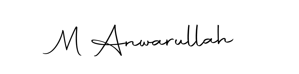 Create a beautiful signature design for name M Anwarullah. With this signature (Autography-DOLnW) fonts, you can make a handwritten signature for free. M Anwarullah signature style 10 images and pictures png