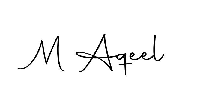 Create a beautiful signature design for name M Aqeel. With this signature (Autography-DOLnW) fonts, you can make a handwritten signature for free. M Aqeel signature style 10 images and pictures png