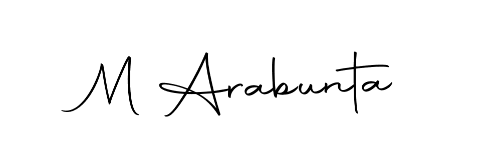 How to make M Arabunta name signature. Use Autography-DOLnW style for creating short signs online. This is the latest handwritten sign. M Arabunta signature style 10 images and pictures png