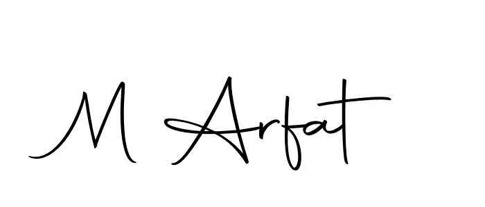 How to make M Arfat signature? Autography-DOLnW is a professional autograph style. Create handwritten signature for M Arfat name. M Arfat signature style 10 images and pictures png