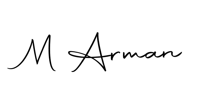 Design your own signature with our free online signature maker. With this signature software, you can create a handwritten (Autography-DOLnW) signature for name M Arman. M Arman signature style 10 images and pictures png