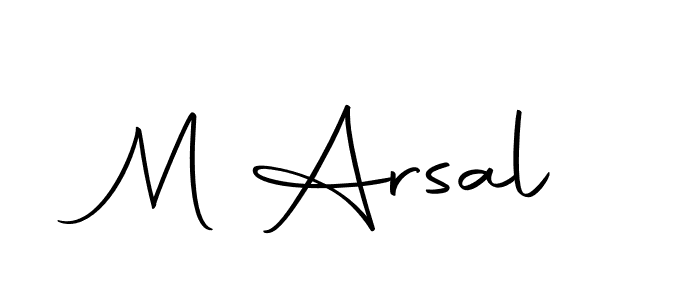Make a beautiful signature design for name M Arsal. Use this online signature maker to create a handwritten signature for free. M Arsal signature style 10 images and pictures png