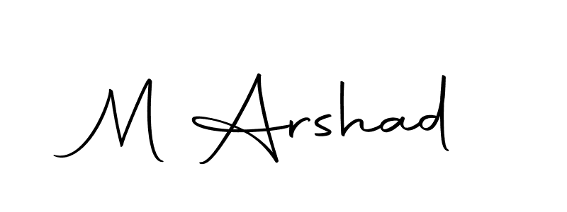 How to make M Arshad name signature. Use Autography-DOLnW style for creating short signs online. This is the latest handwritten sign. M Arshad signature style 10 images and pictures png