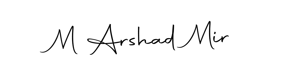 How to make M Arshad Mir name signature. Use Autography-DOLnW style for creating short signs online. This is the latest handwritten sign. M Arshad Mir signature style 10 images and pictures png