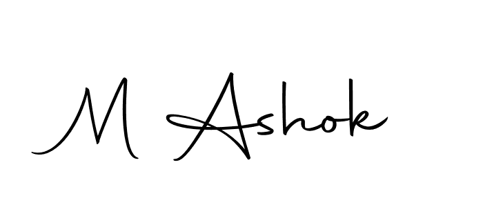 Design your own signature with our free online signature maker. With this signature software, you can create a handwritten (Autography-DOLnW) signature for name M Ashok. M Ashok signature style 10 images and pictures png