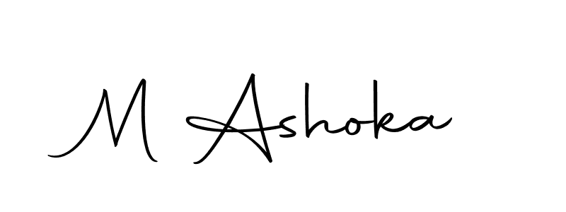 Use a signature maker to create a handwritten signature online. With this signature software, you can design (Autography-DOLnW) your own signature for name M Ashoka. M Ashoka signature style 10 images and pictures png