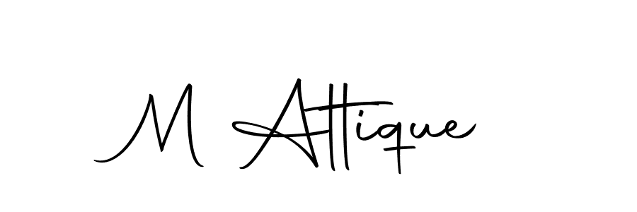 Use a signature maker to create a handwritten signature online. With this signature software, you can design (Autography-DOLnW) your own signature for name M Attique. M Attique signature style 10 images and pictures png