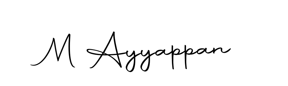 Make a beautiful signature design for name M Ayyappan. With this signature (Autography-DOLnW) style, you can create a handwritten signature for free. M Ayyappan signature style 10 images and pictures png