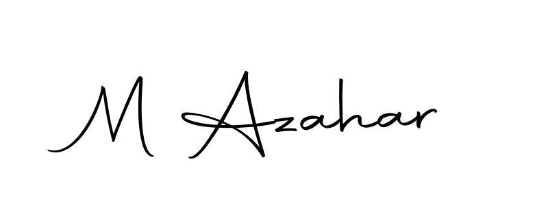 Use a signature maker to create a handwritten signature online. With this signature software, you can design (Autography-DOLnW) your own signature for name M Azahar. M Azahar signature style 10 images and pictures png