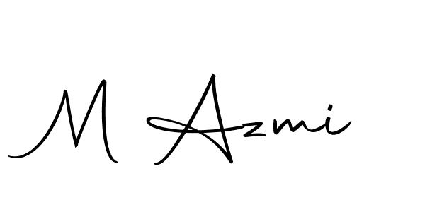 Create a beautiful signature design for name M Azmi. With this signature (Autography-DOLnW) fonts, you can make a handwritten signature for free. M Azmi signature style 10 images and pictures png