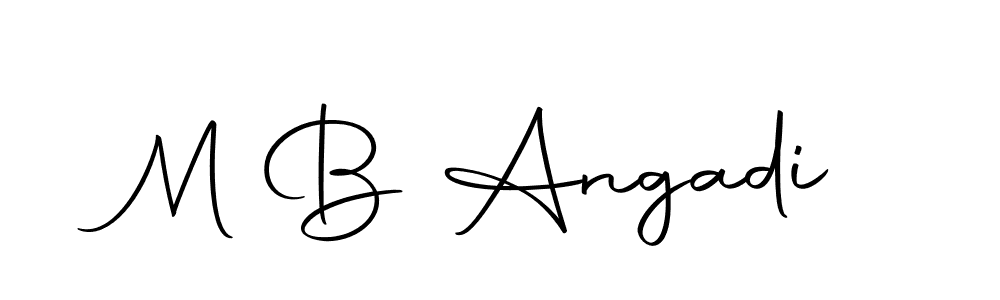 The best way (Autography-DOLnW) to make a short signature is to pick only two or three words in your name. The name M B Angadi include a total of six letters. For converting this name. M B Angadi signature style 10 images and pictures png