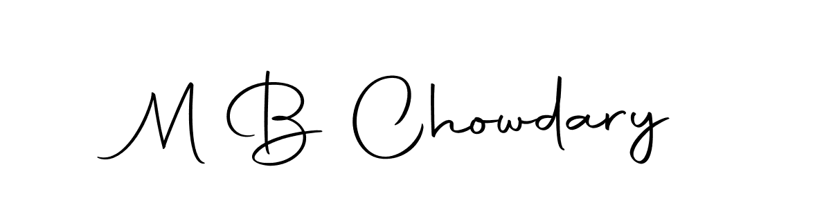 Design your own signature with our free online signature maker. With this signature software, you can create a handwritten (Autography-DOLnW) signature for name M B Chowdary. M B Chowdary signature style 10 images and pictures png