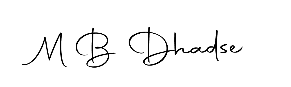 Use a signature maker to create a handwritten signature online. With this signature software, you can design (Autography-DOLnW) your own signature for name M B Dhadse. M B Dhadse signature style 10 images and pictures png