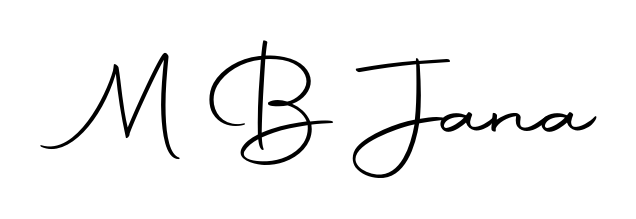 Enhance your business communications with M B Jana signature in Autography-DOLnW lettering. Clean, modern, and universally compatible. M B Jana signature style 10 images and pictures png