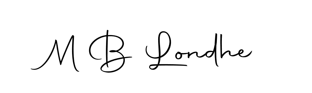 Make a beautiful signature design for name M B Londhe. Use this online signature maker to create a handwritten signature for free. M B Londhe signature style 10 images and pictures png