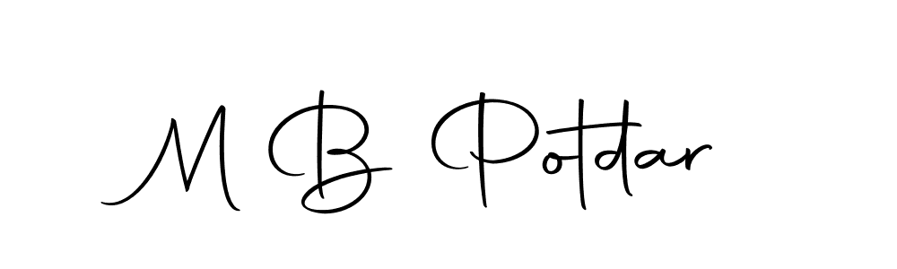 You should practise on your own different ways (Autography-DOLnW) to write your name (M B Potdar) in signature. don't let someone else do it for you. M B Potdar signature style 10 images and pictures png