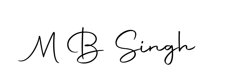 How to make M B Singh signature? Autography-DOLnW is a professional autograph style. Create handwritten signature for M B Singh name. M B Singh signature style 10 images and pictures png