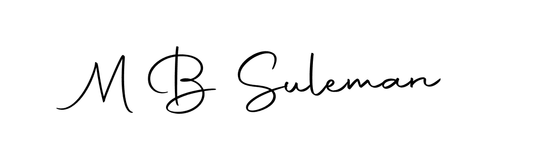 Design your own signature with our free online signature maker. With this signature software, you can create a handwritten (Autography-DOLnW) signature for name M B Suleman. M B Suleman signature style 10 images and pictures png